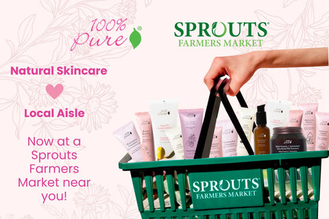 Blog Feed Article Feature Image Carousel: Now at Sprouts: Discover the Clean Skincare Revolution by 100% PURE!