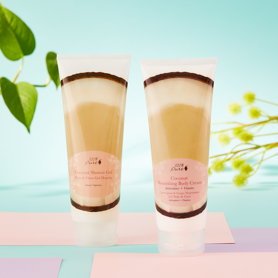 100% Pure: Virgin Coconut Shower Gel & Body Cream