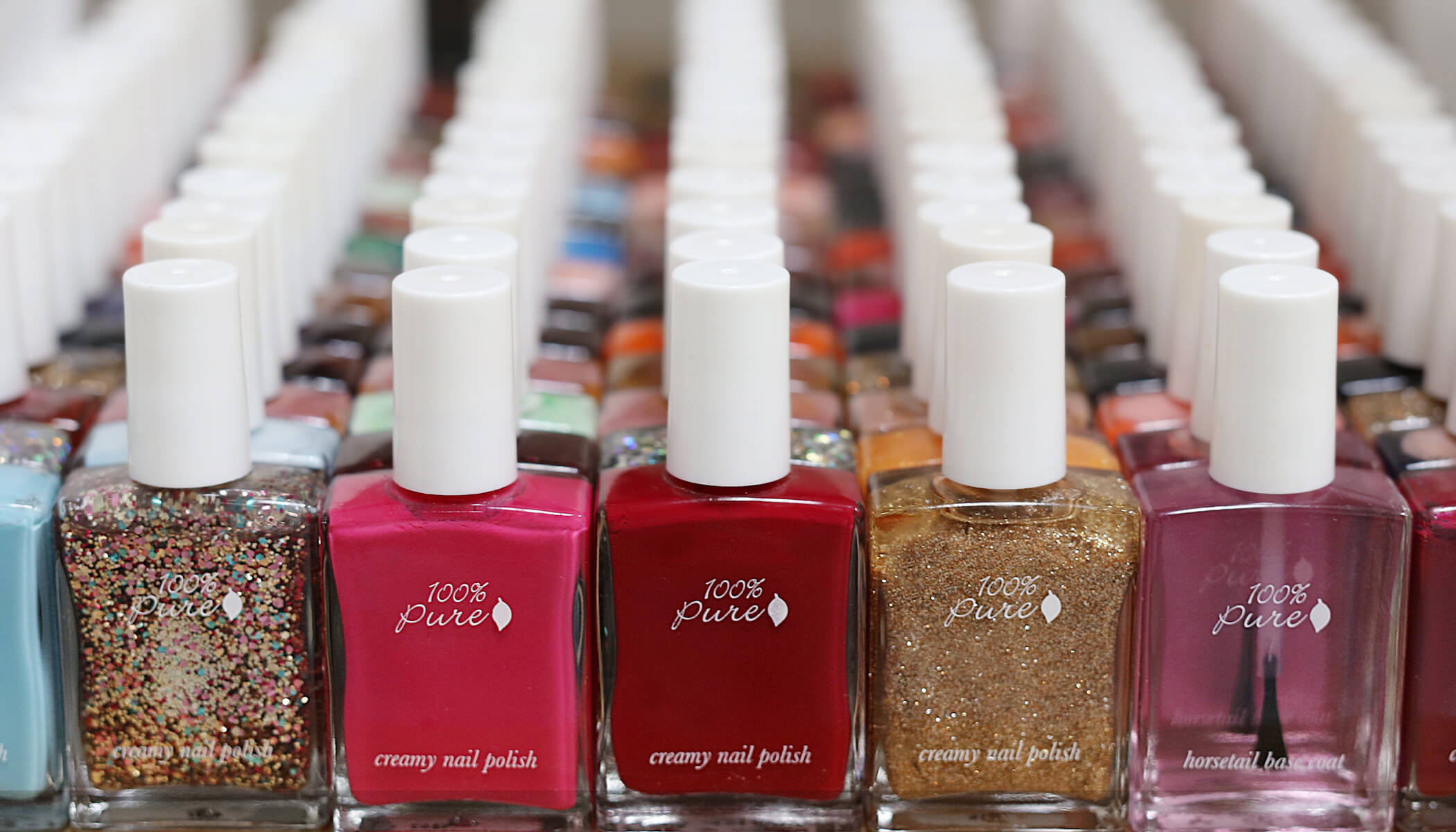 100% PURE Manicure and Pedicure Nail polishes