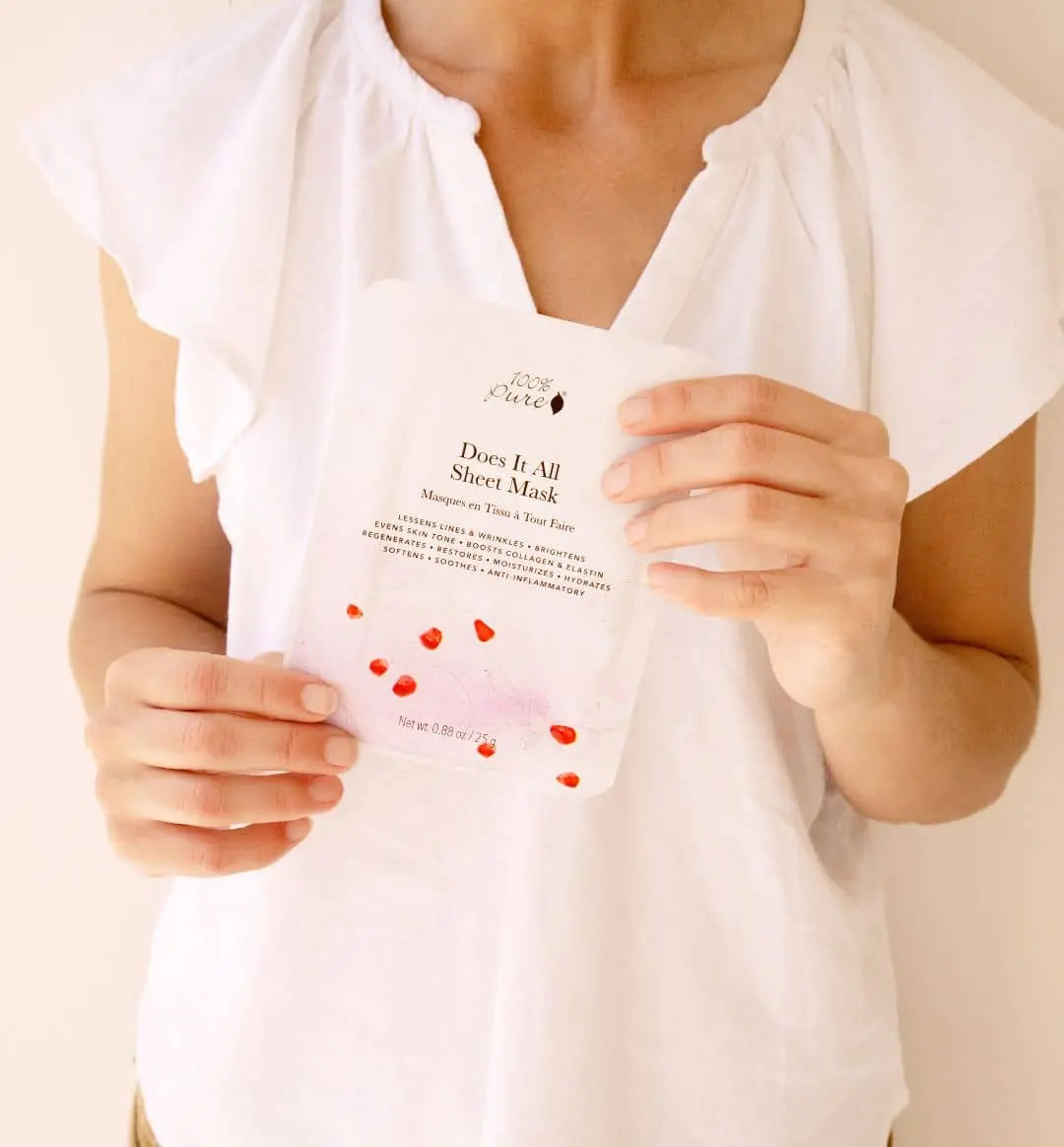 Does It All Sheet Mask: Your New Skincare Essential from 100% PURE