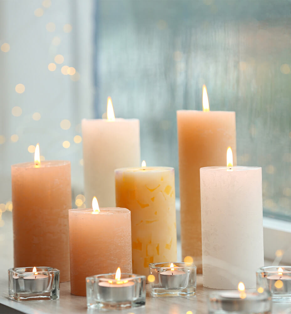 6 Clean-Burning Fall Candles – 100% PURE