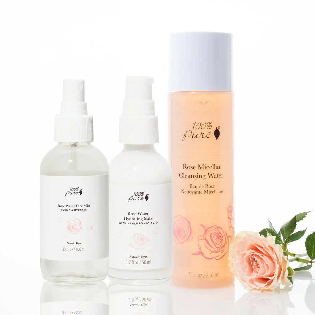 Rose Water + Hyaluronic Acid Hydrating Skincare