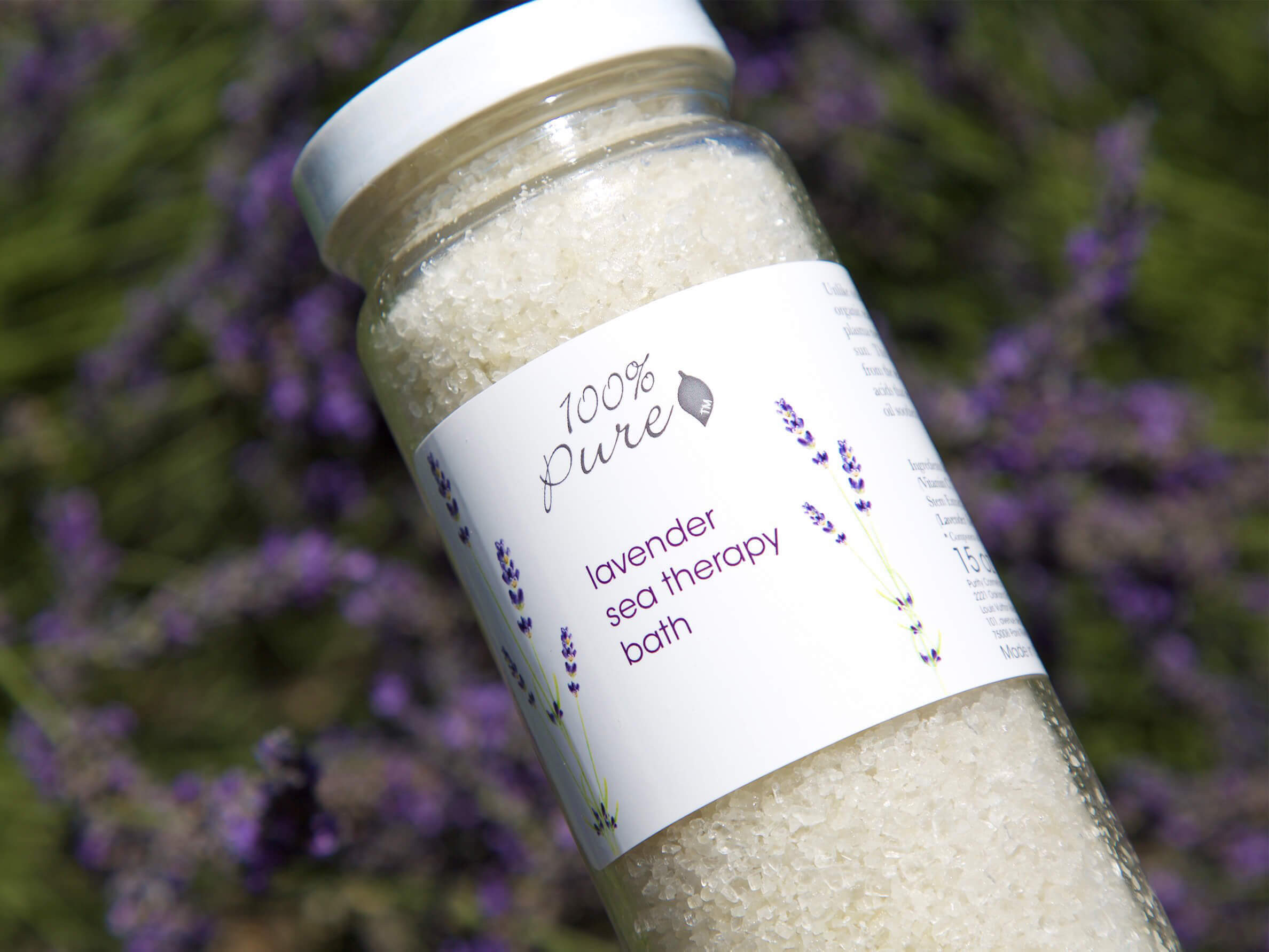 100% pure french lavender sea therapy bath salts