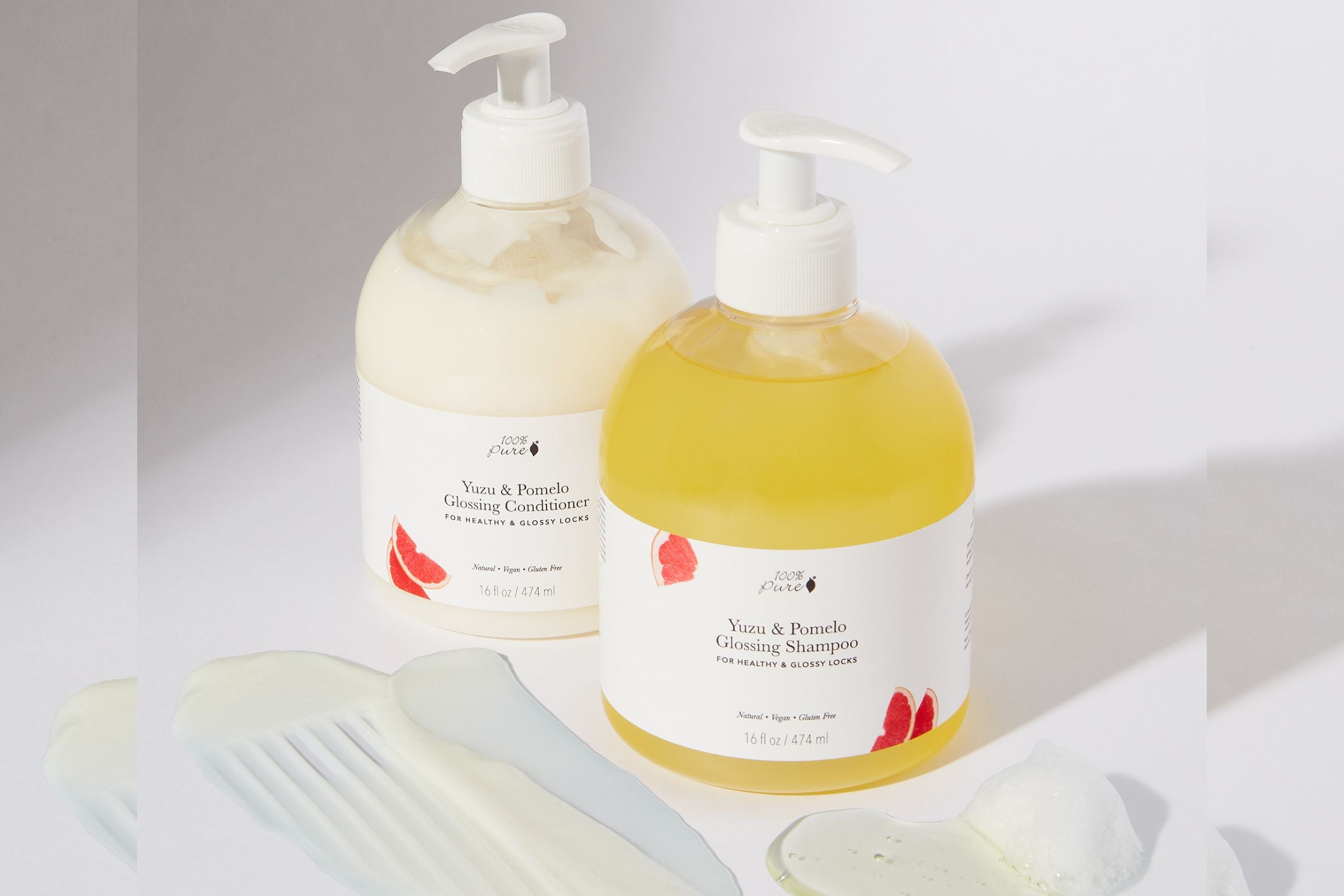 100_PURE_Yuzu_and_Pomelo_Glossing_Shampoo_and_Conditioner