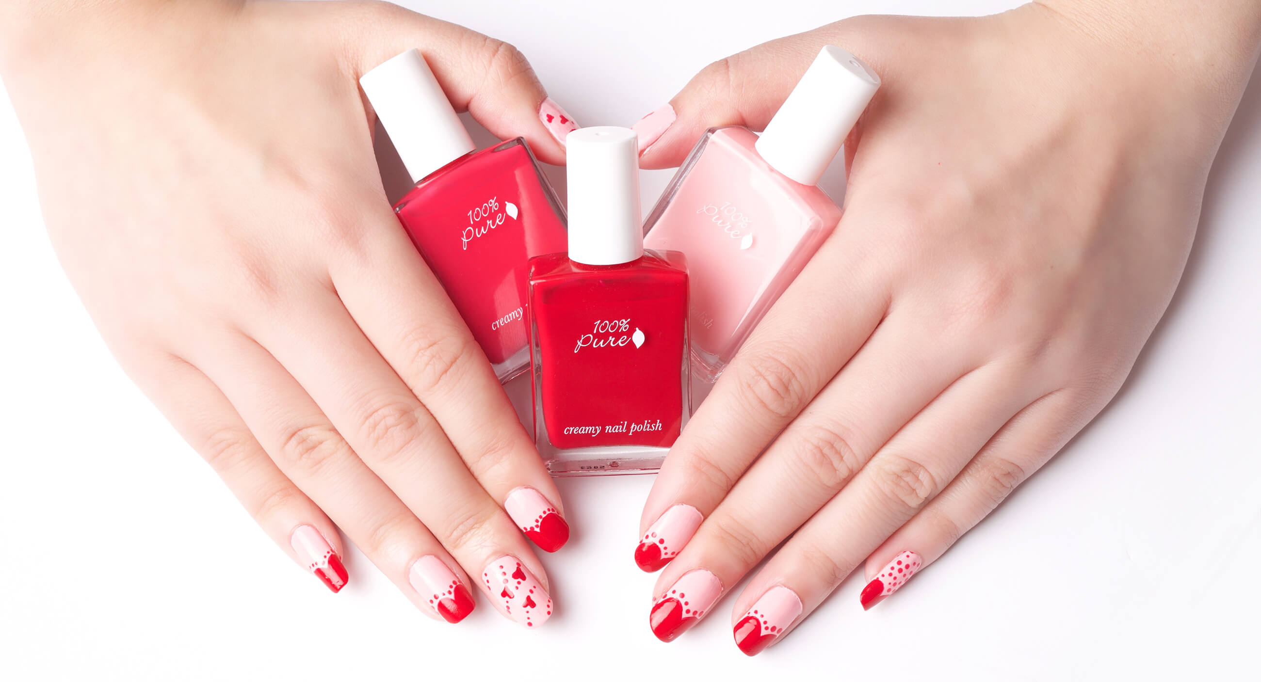 100% PURE creamy nail polish products