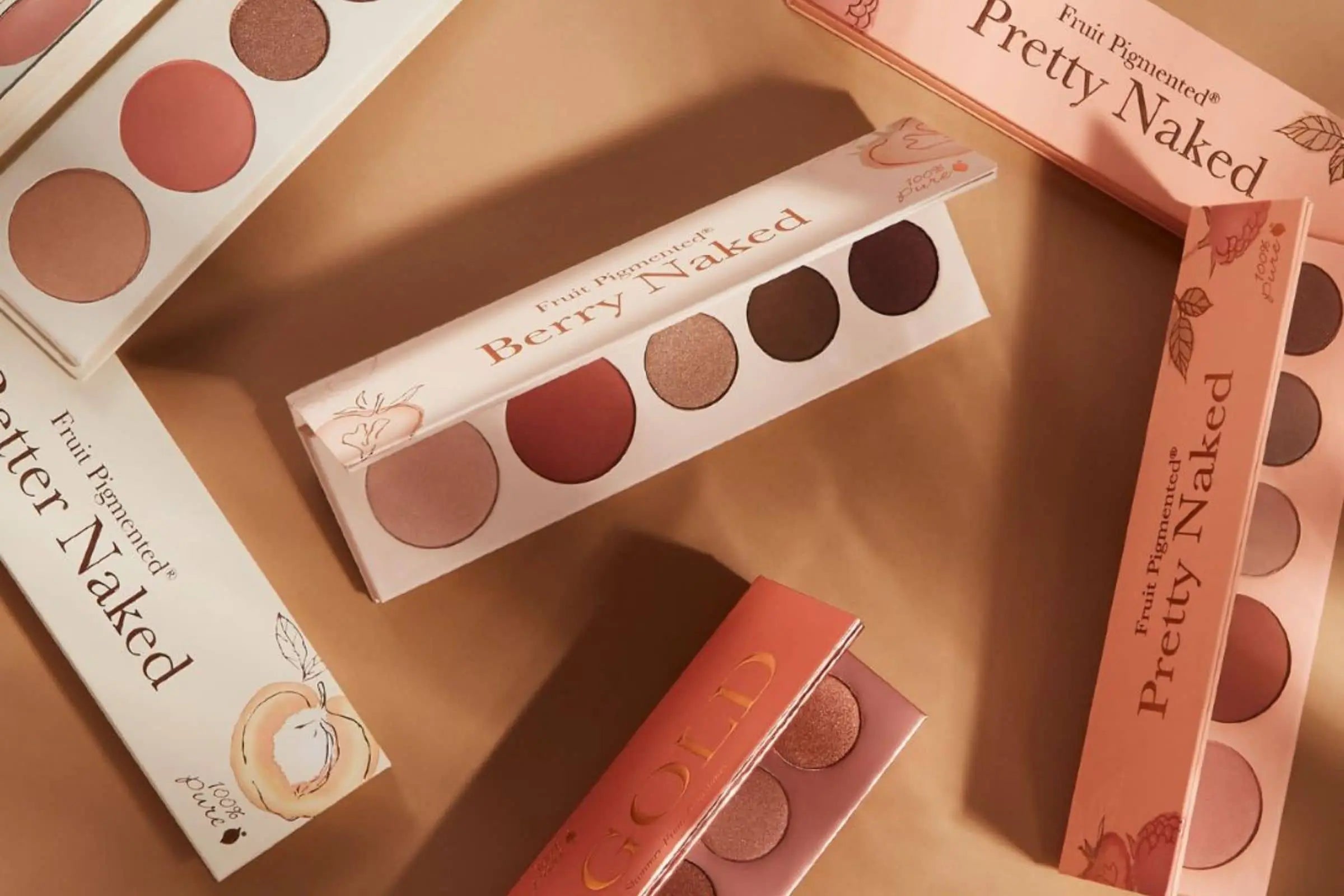 Paleta de maquillaje con pigmentos de frutas 100% puras