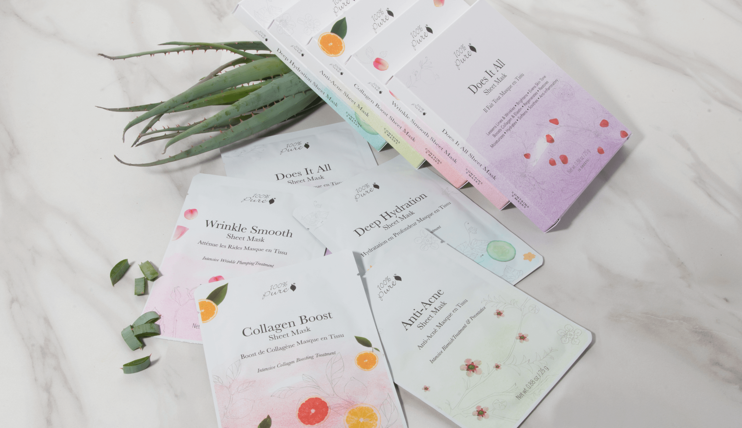 100% Pure Sheet Masks Collection