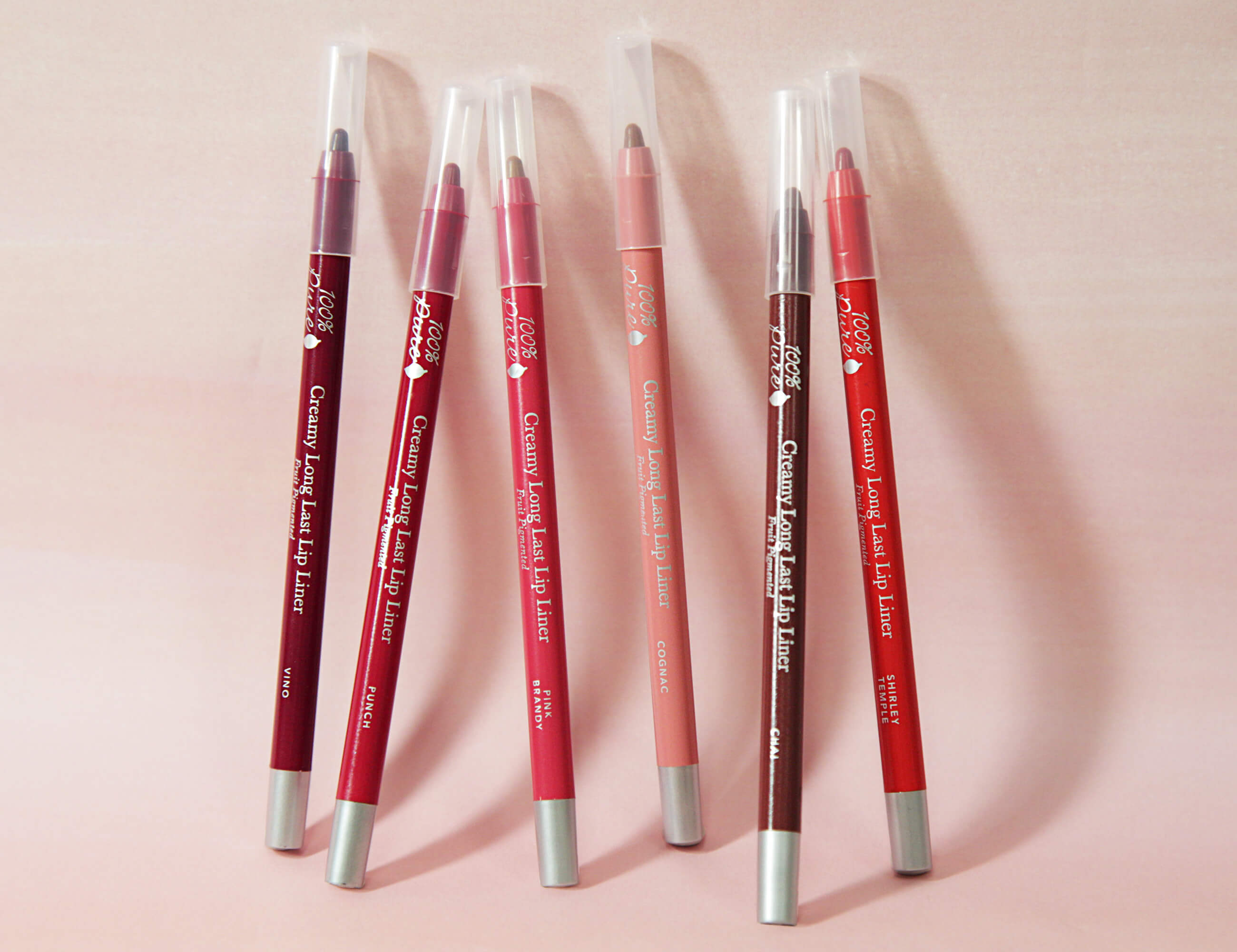 100 Pure creamy long last lip liner collection