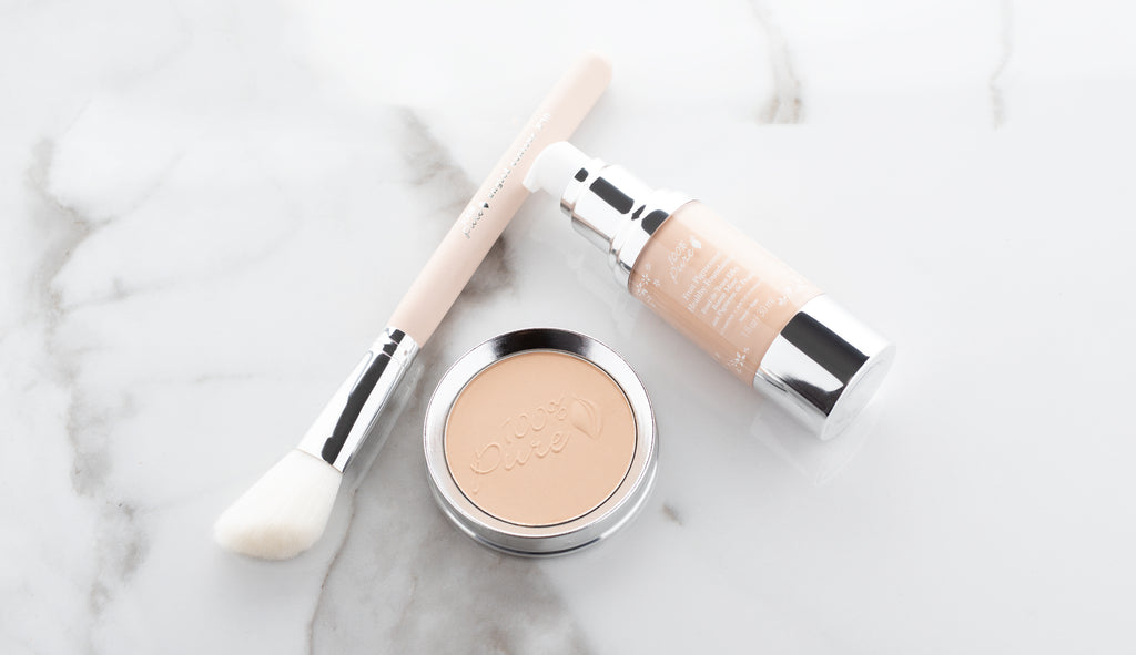 Angled Counter With Blush Healthy Foundation
