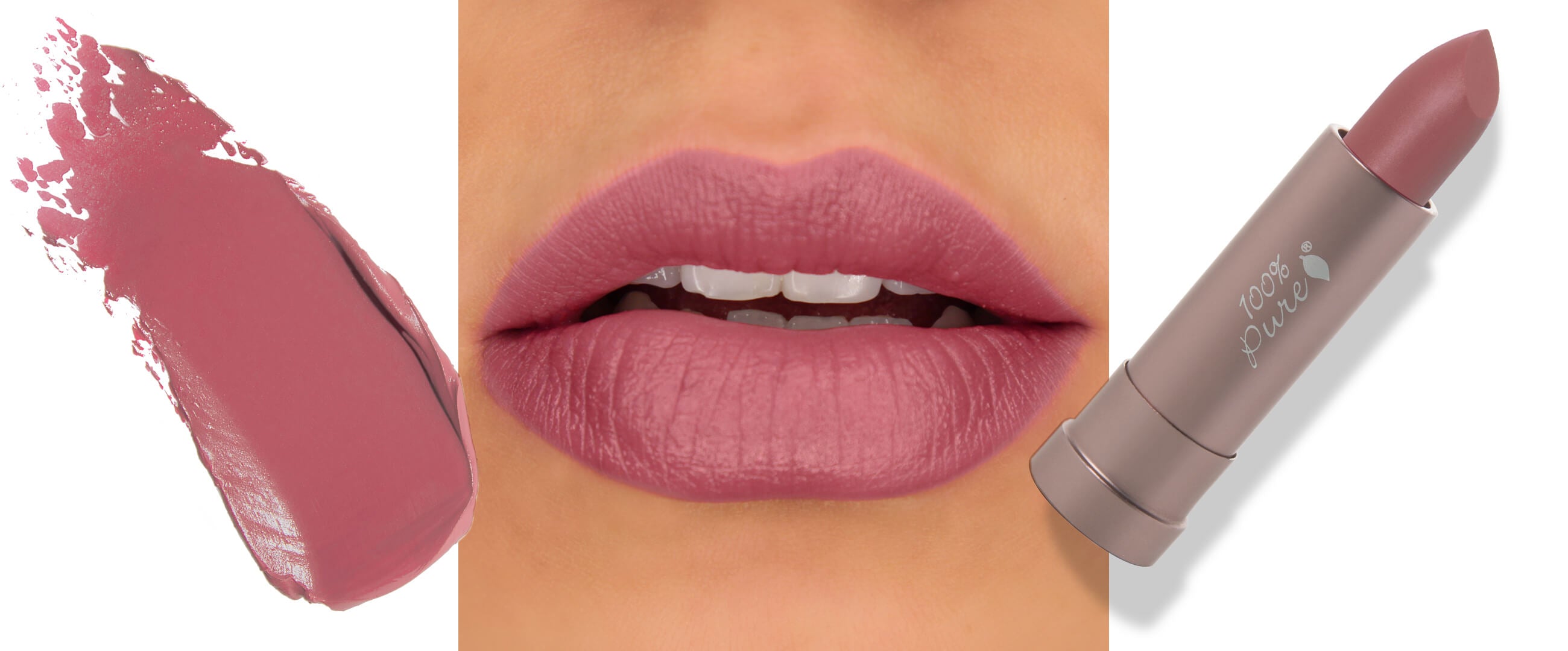 100% Pure Cocoa Butter Matte Lipstick: Plume Pink