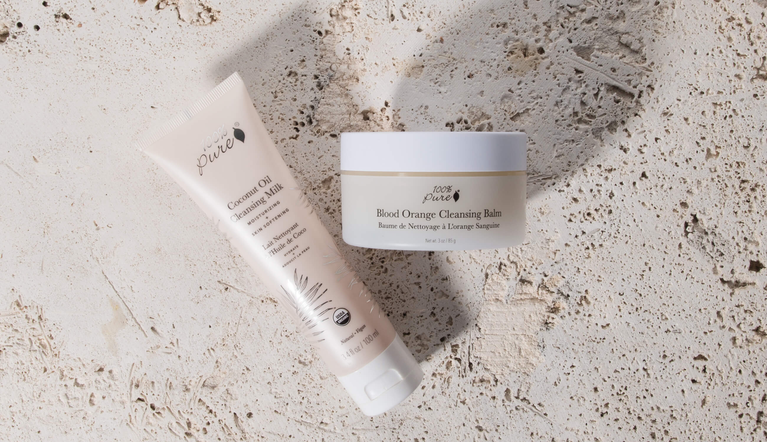 100% PURE Coconut Cleansing Milk and Blood Orange Cleansing Balm