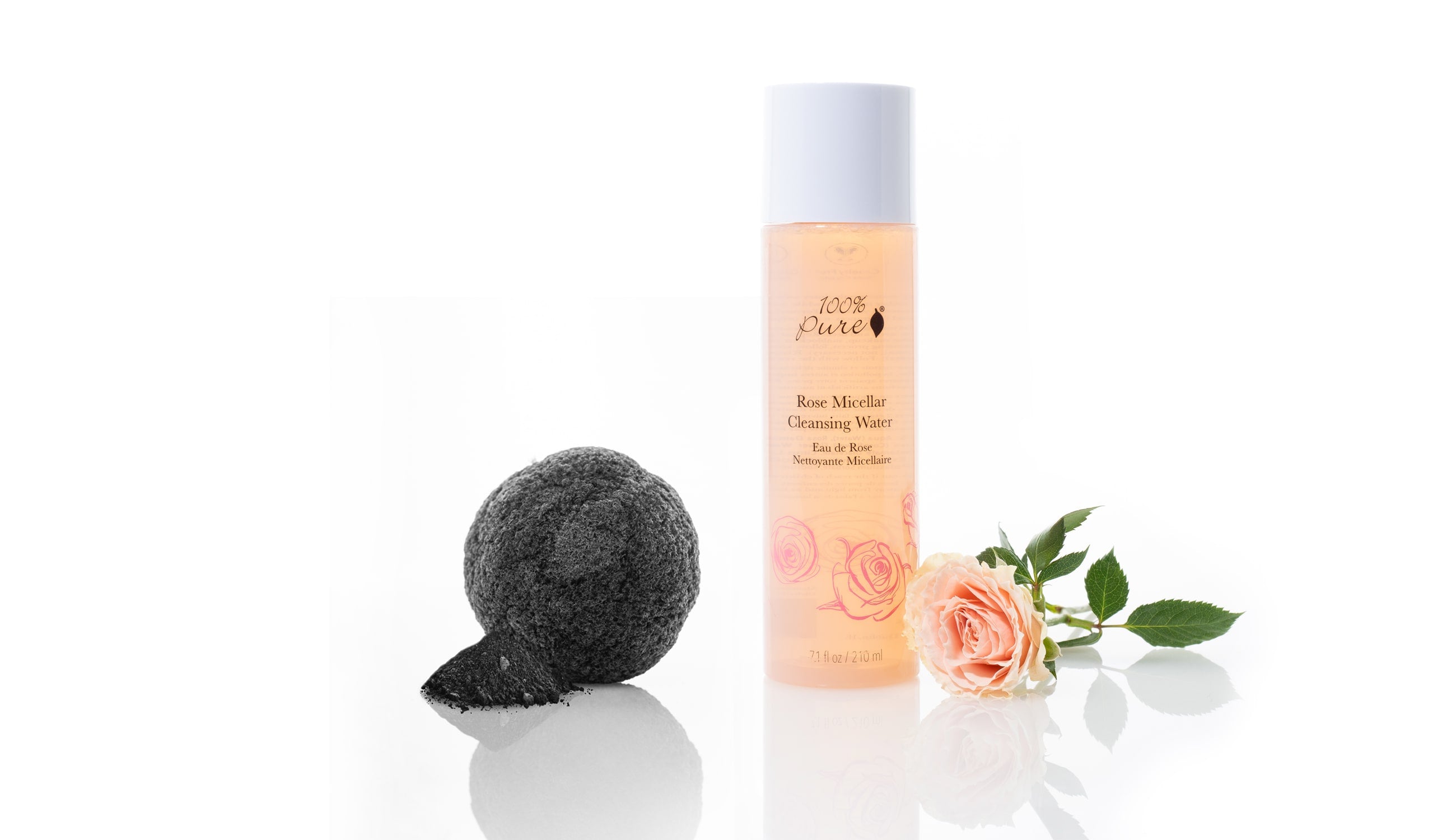 Konjac sponge + Rose water