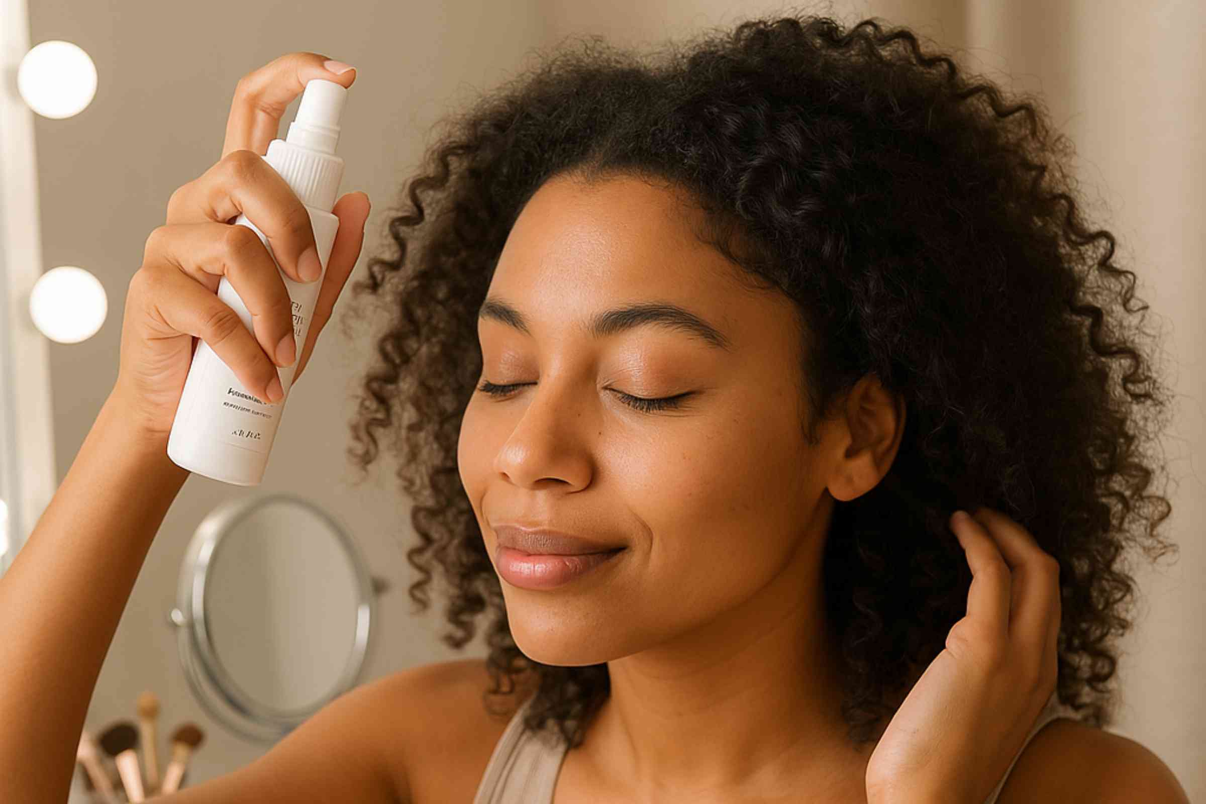 Woman_using_100_PURE_Conditioning_Detangler_on_Dry_Hair
