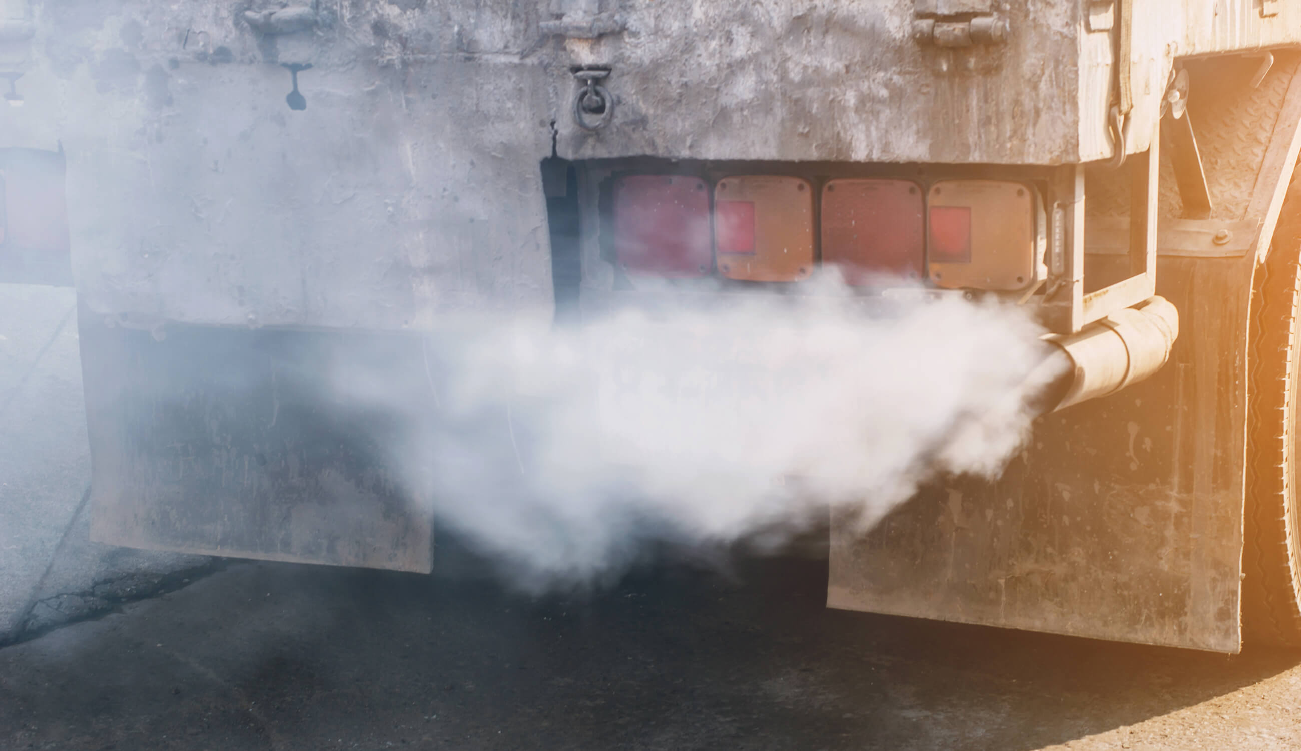 Delivery truck exhaust