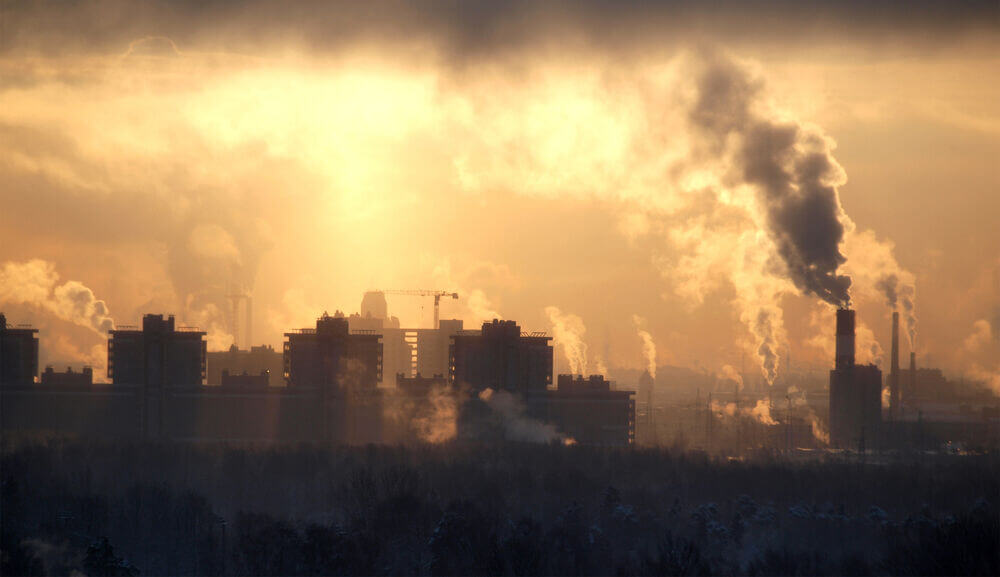 Air pollution in large city