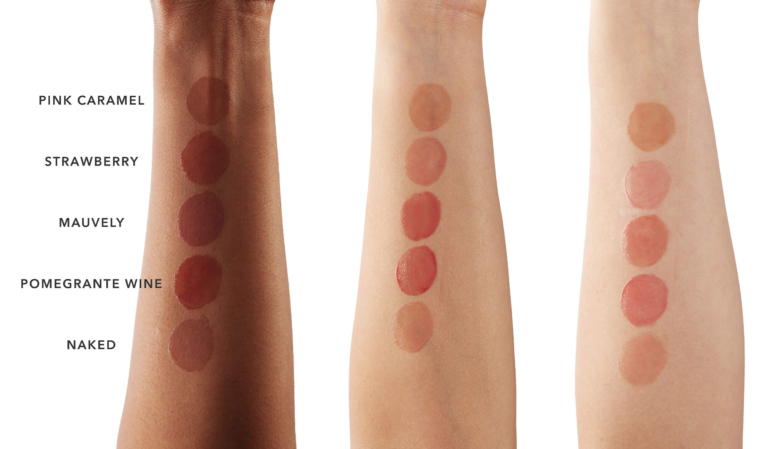 Lip gloss arm swatch