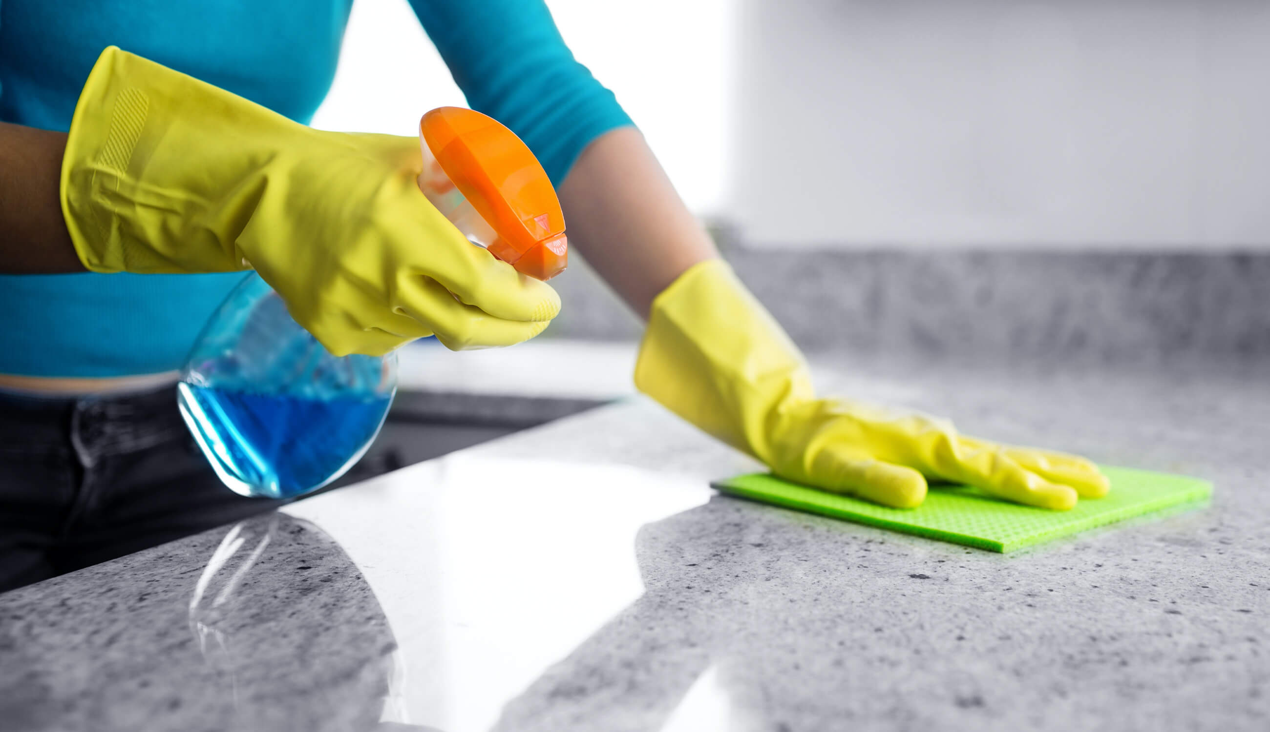 Main_cleaner being sprayed on kitchen counter