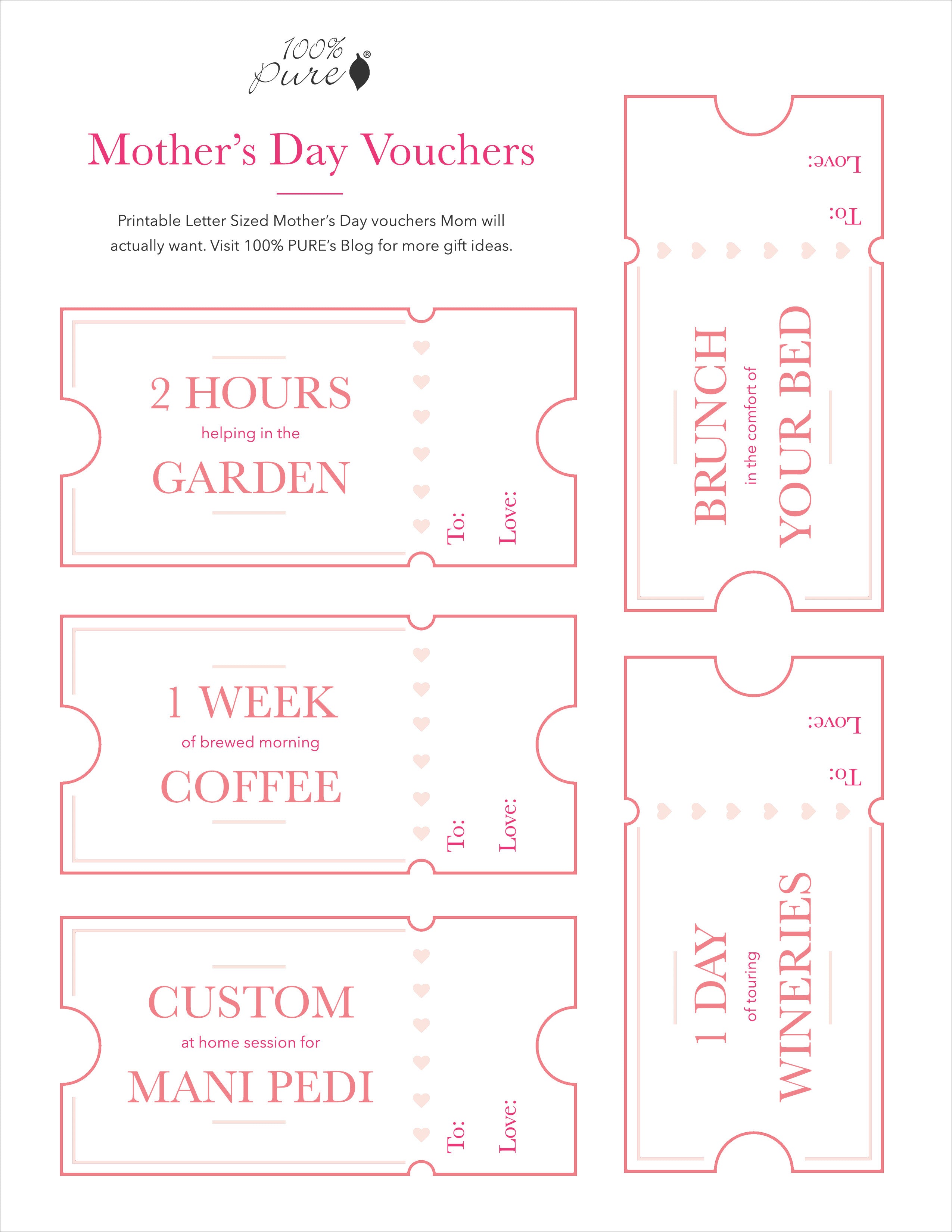 Mothers Day coupon printout