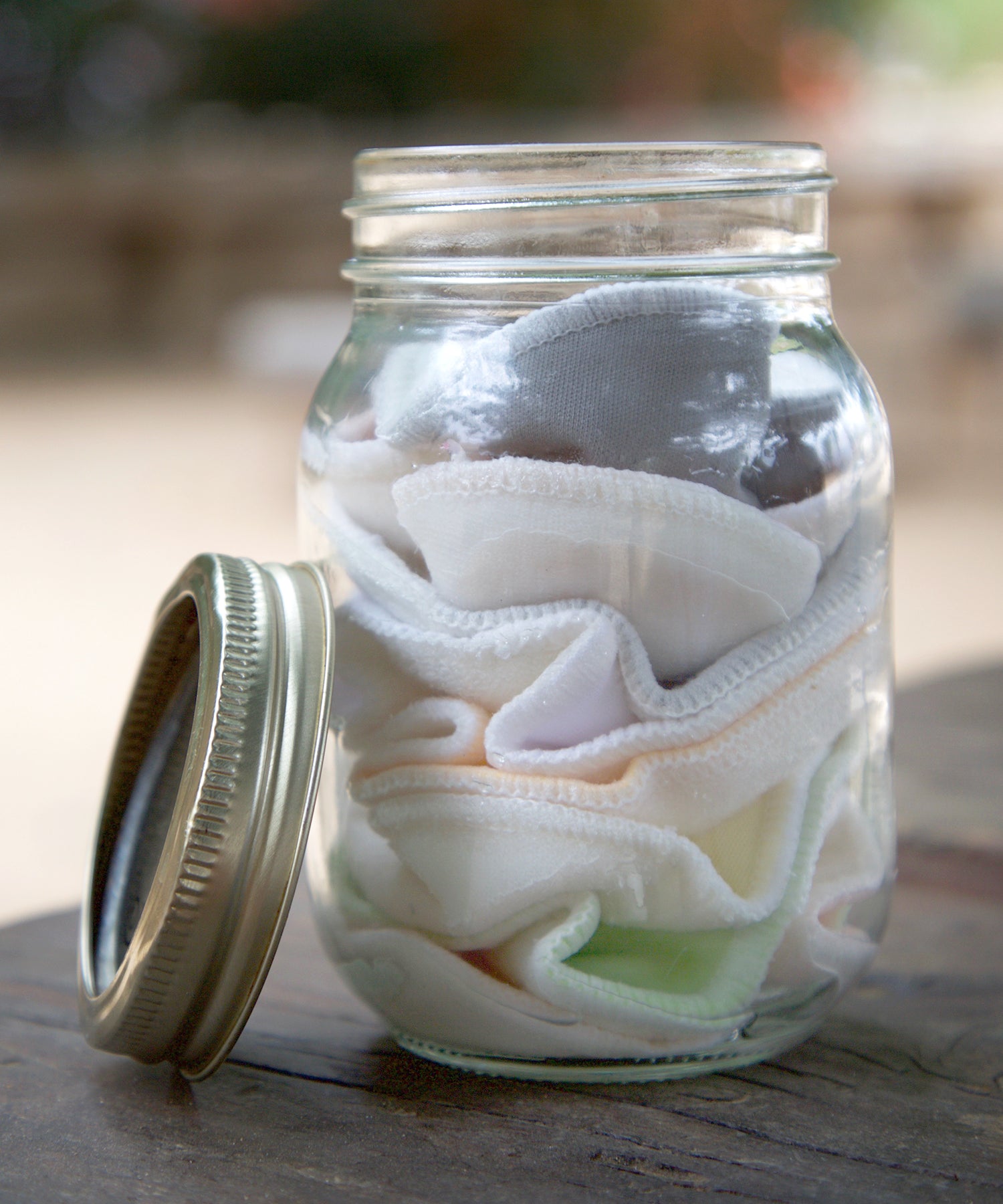 reusable wipes jar